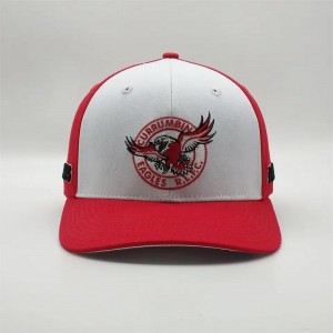 Brugerdefineret høj kvalitet 6 panel broderi To tone præ buet Brim hat Lav profil bomuld far baseball cap