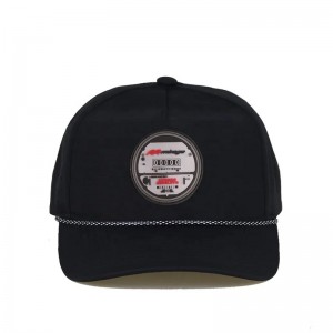 Brugerdefineret vandtæt laserskåret boret hul Perforeret hat 5 Panel Rummi PVC Logo Baseball Cap