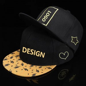 Populært logo 3D broderet fladt eaves baseball hat sommer dreng cool kvindelig hip-hop snapback cap