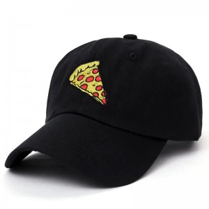 Ny pizza broderi far cap trucker bomuld hat til kvinder mænd justerbar størrelse baseball cap udendørs sport sol hat